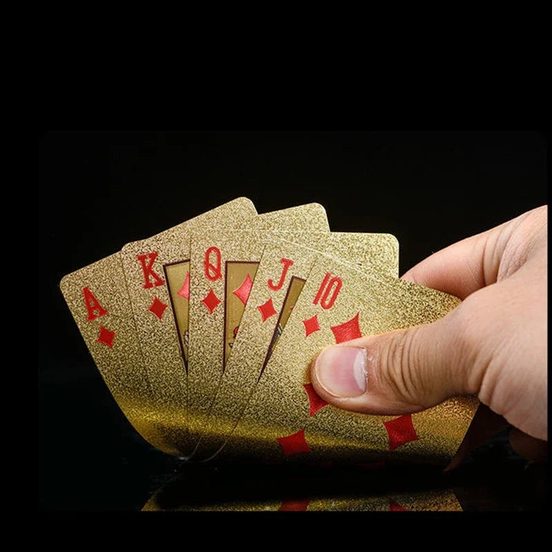Poker Playing Card Waterproof Black Gold Game Card Group PVC Suit Magic Dmagic Package Board Game Gift Collection