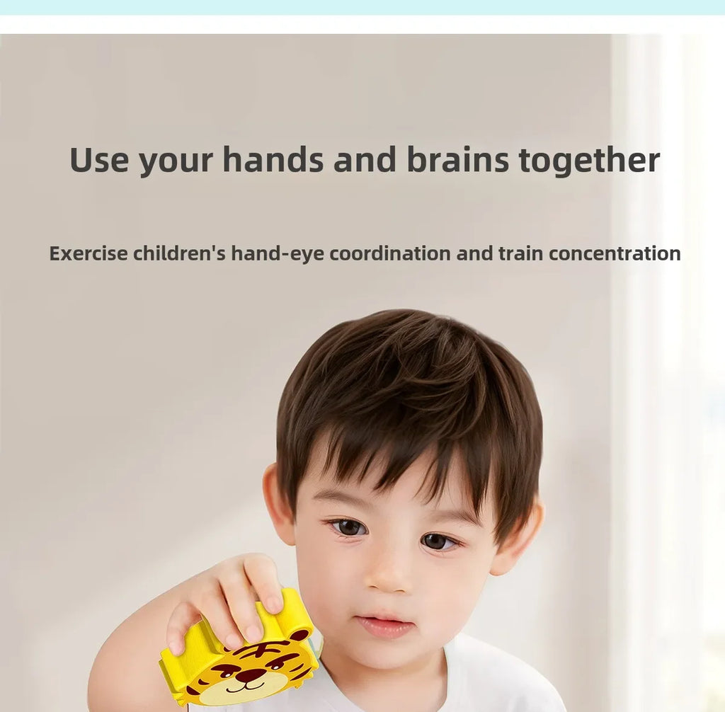 Montessori Cartoon 3D Wooden Puzzle Animal Traffic Jigsaw Toys for Kids Early Learning Educational Cognitive Game Children Gifts