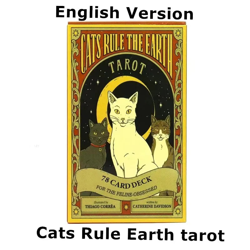 El Tarot De Los Gatos Cards 78 cartas del tarot Spanish Edition Cats Rule Earth Divination Deck Borad Playing Games