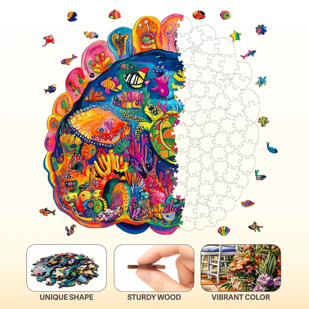 Fantasy Themed Wooden Puzzle Interesting Style Wooden Decor Christmas and Halloween Gift Toy for Teen and Kid