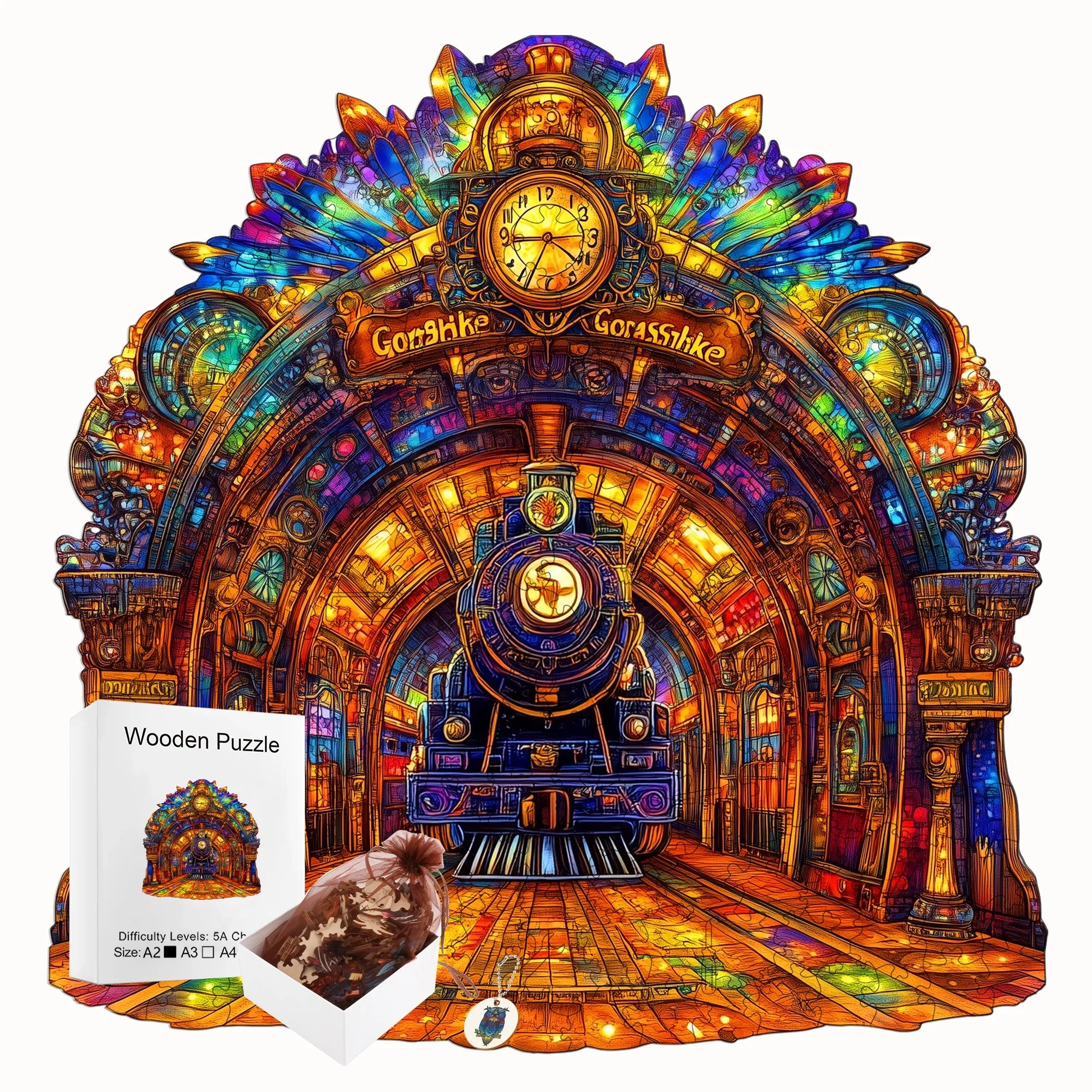Fantasy Themed Wooden Puzzle Interesting Style Wooden Decor Christmas and Halloween Gift Toy for Teen and Kid