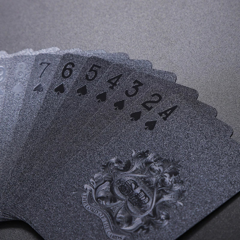 New Black Poker No Color Playing Cards Waterproof PET/PVC Plastic Poker Tourism Souvenir Board Game