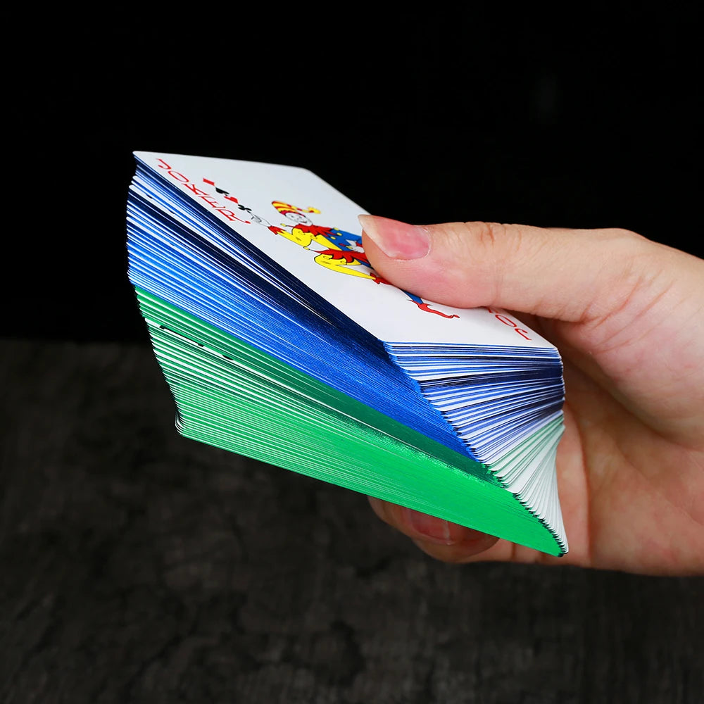 Premium European Poker Cards - Dazzling Color Waterproof Deck, Magic Tricks & Party Game Props, Creative Gift Set