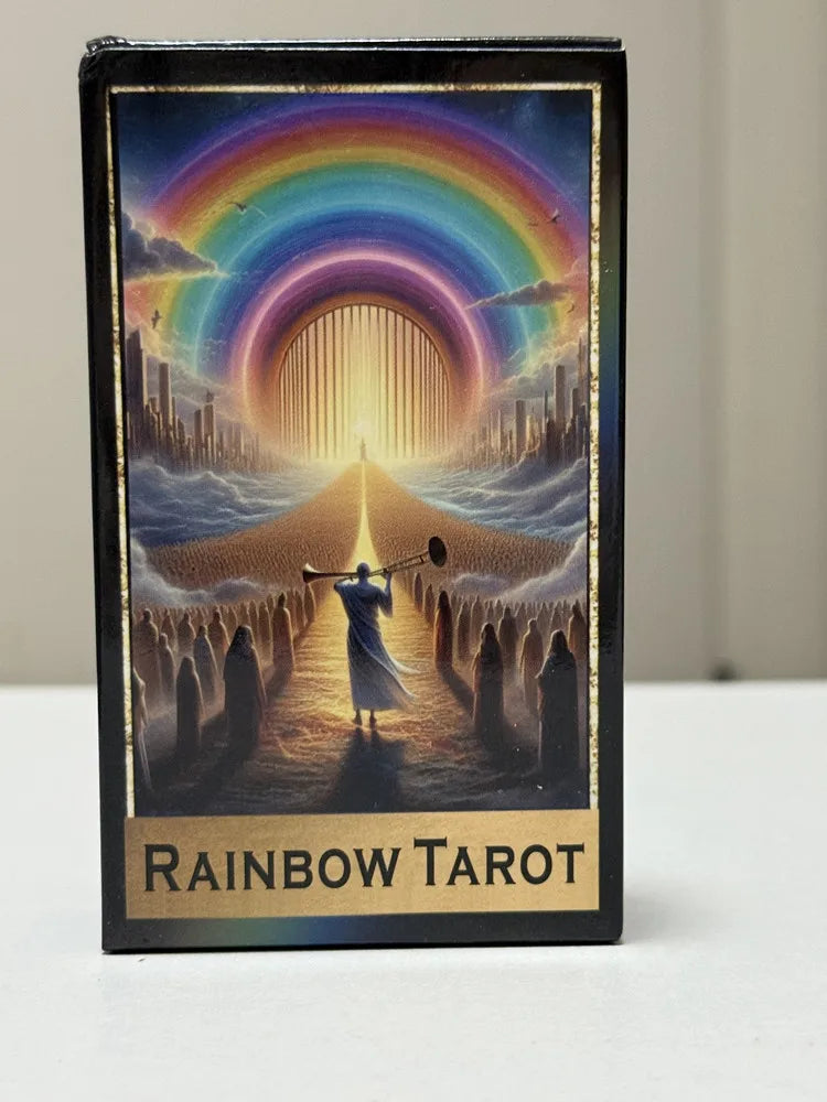The Rainbow Tarot Cards A 78 Colorful Oracle Deck English Visions Divination Edition Borad Playing Games