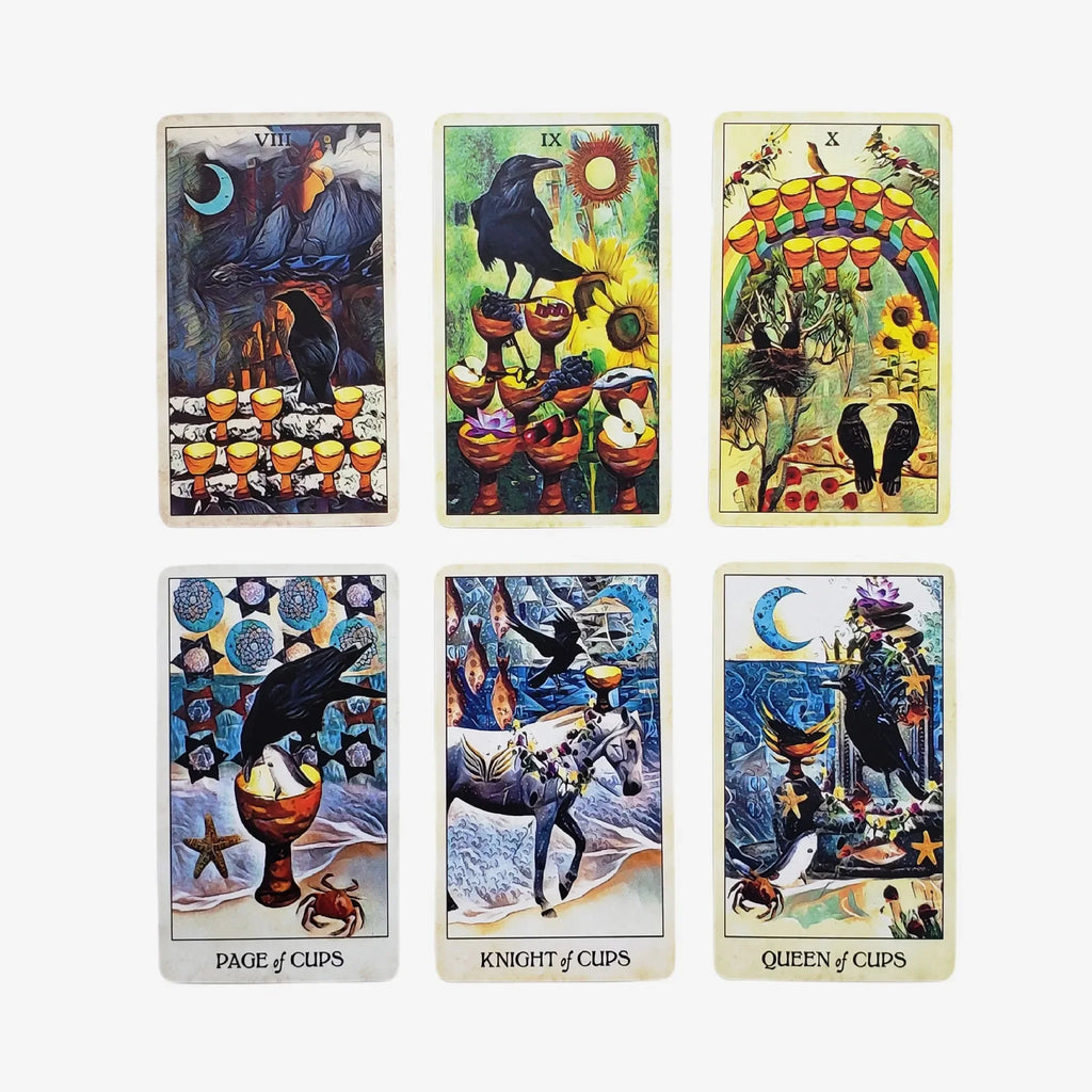 NEW Crow tarot cardsn  A 78 Tarot Deck English version Divinatio fate Oracle Card Board Game for Adult with PDF Guidance