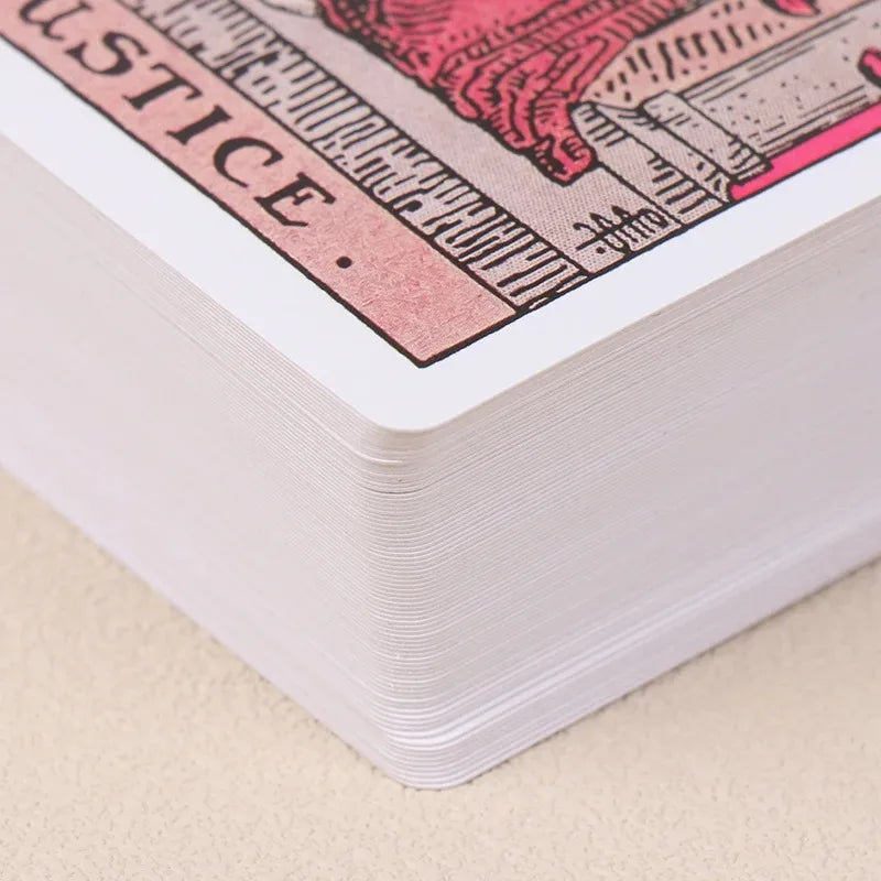 Pink Rider Waite Tarot Cards Deck Set for Beginners Prophecy Divination Deck Family Party Board Fate Card Fortune Telling Game