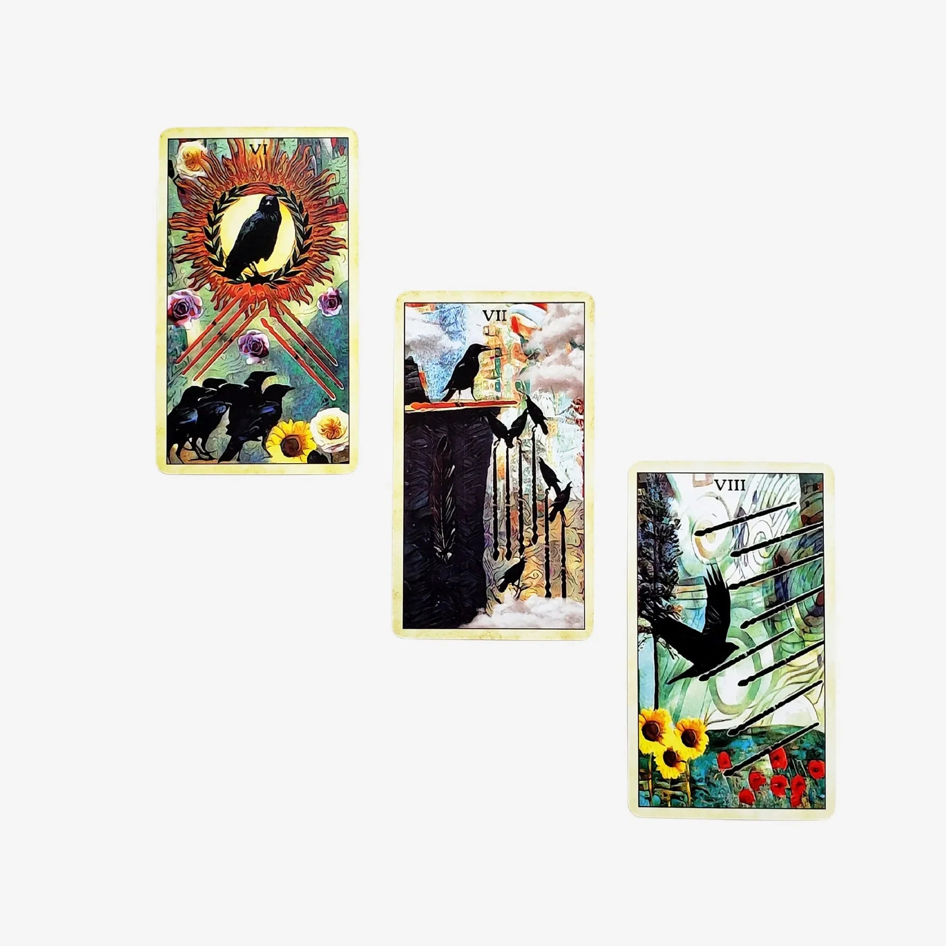 NEW Crow tarot cardsn  A 78 Tarot Deck English version Divinatio fate Oracle Card Board Game for Adult with PDF Guidance