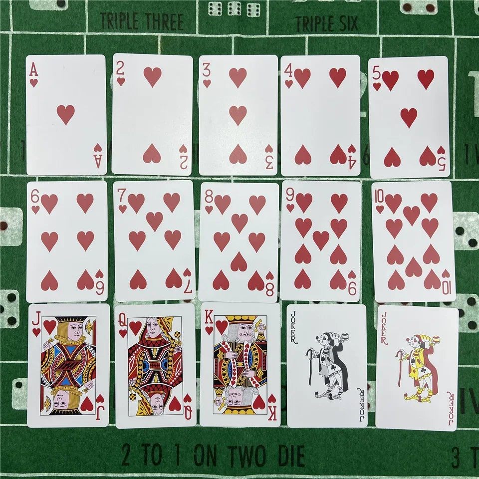 Playing Cards 2pcs/Lot Plastic Waterproof Texas Hold'em Poker Cards Narrow PVC Pokers Board Games 2.28*3.46 Inch Card Game