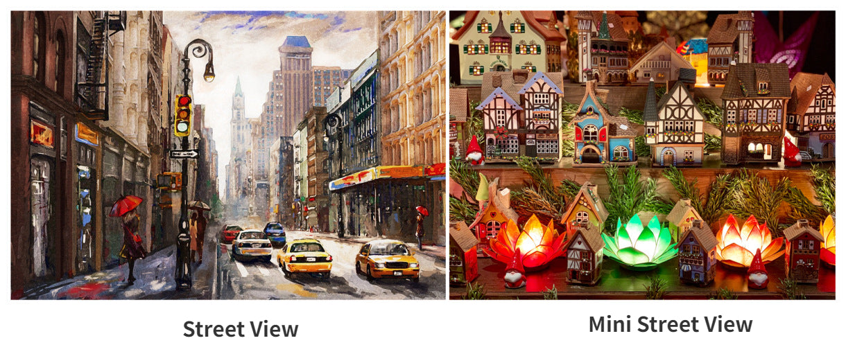 46*28cm Jigsaw Puzzles 500 Pieces Paper Picture Landscape Oil Painting Art Puzzles Decompression Toys for Adults Family Games